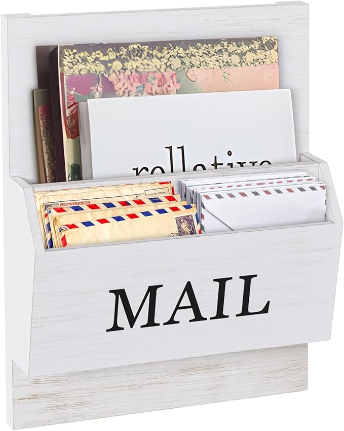 SeekElegant Mail Organizer Wall Mounted, 2-Slot Mail Holder by SEEKELEGANT