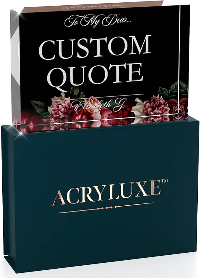 Personalized Gifts, Custom Quote Block Letter Board, Crystal-Clear Acrylic by MySignCenter