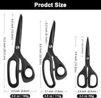 Zicolu Premium Proseries Sewing Fabric Scissors Bundle, Sharp Titanium Coated - Image 5