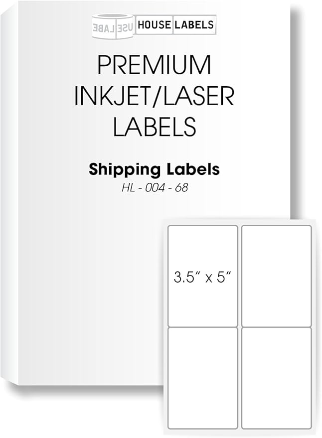 HOUSELABELS 4-up Shipping Labels by HouseLabels
