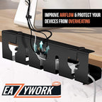 2Pcs 15.75 Inch Super Sturdy Gaming Cable Management Standing Desk wire - Image 4