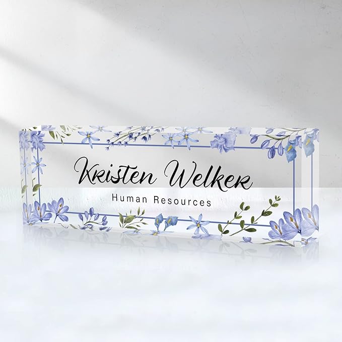 Desk Name Plate Personalized, Custom Name Plate by SalaGraphics