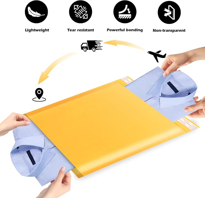 Ctarsthome 52Pack Yellow 8.5x12in Kraft Bubble Mailers Small Business Mailing - Image 7