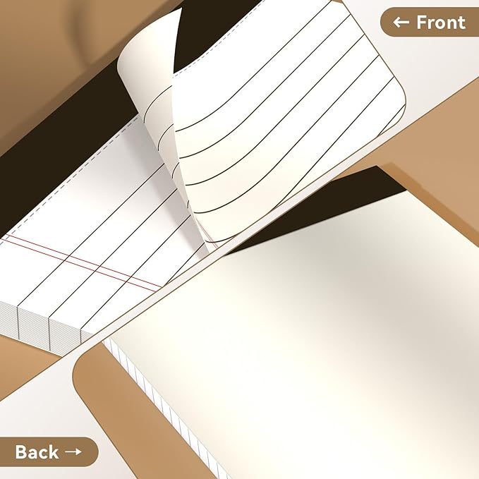 Nichela 5" x 8" Note Pads 6 Pack of Legal Pads Narrow Ruled Notepad - Image 6