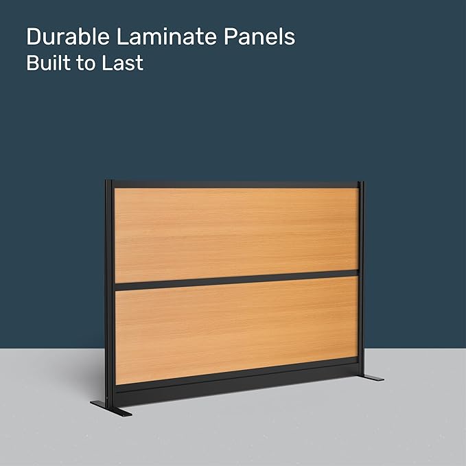 Stand Up Desk Store Beechwood Aesthetic Modular Walls | 70" W x 48" H Modular - Image 4