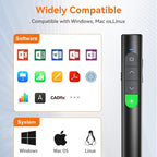 Wireless Presentation Clicker PowerPoint Presenter Remote: Rechargeable Green - Image 6