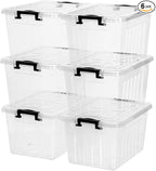 Citylife 22 QT Clear Plastic Storage Bins by Anywish