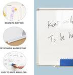 DEVELOP Grey Felt Bulletin & Magnetic Dry Erase Combo Board, 24 x 18 Inch - Image 4