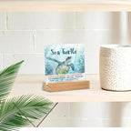 Sea Turtle Decor Desk Acrylic Sign 4x4 inch, Turtle Gifts - Image 5
