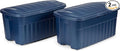Rubbermaid Roughneck Tote 40 Gal, 2 Pack, Made in USA, Dark Indigo Metallic by Rubbermaid