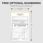 Custom 4.25" x 7" Carbonless NCR Books in 3-Part Triplicate Invoices, Work - Image 4