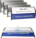 Set of 5 Curved Name Plate Holder 8" x 4" Wall Mount Office Business Door Sign by SINKAA
