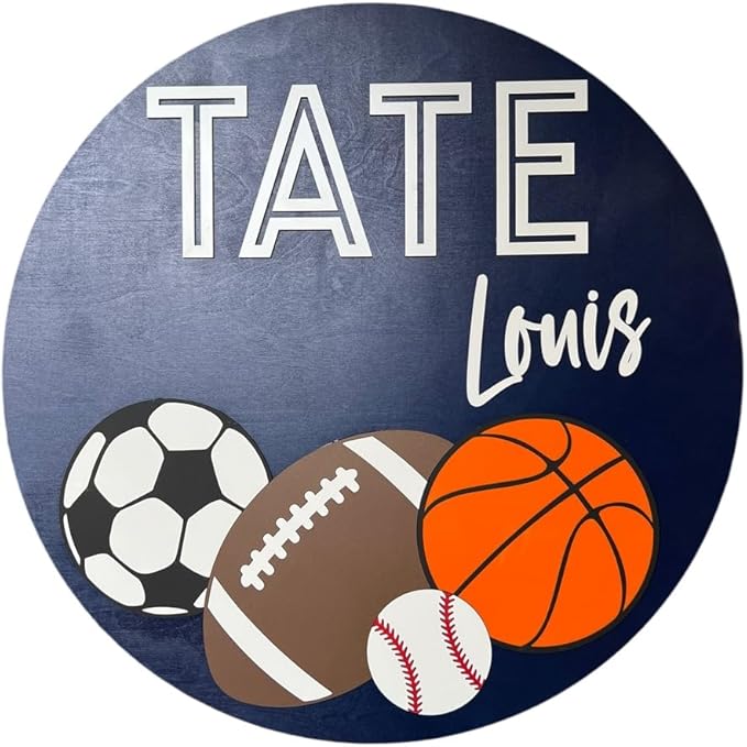 Baby Shower Sign, Newborn Nursery Decor, Kids sports Sign, Boys Room wall decor by Unknown