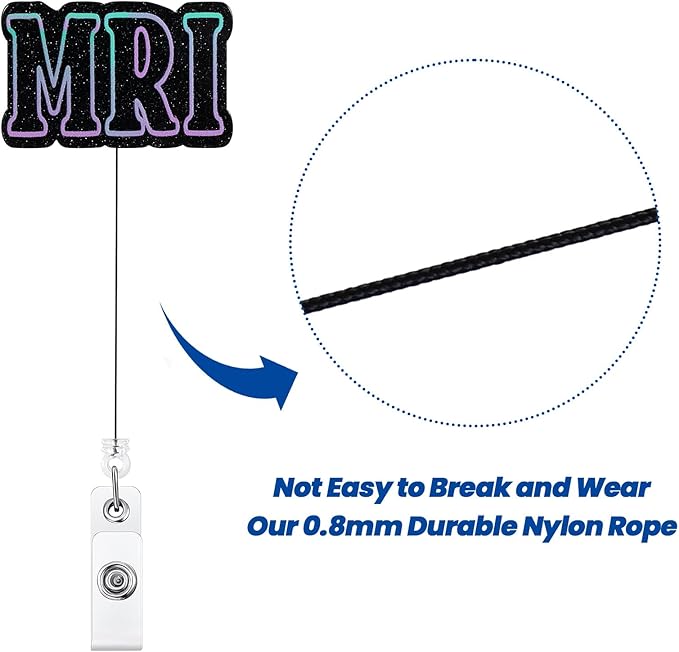 MRI Technologist Badge Reel | Retractable ID Card Badge Holder | Name Tag - Image 5