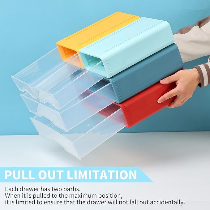 OSteed Desktop Drawers for Paper, Stackable Office Storage Drawers for Desk - Image 4