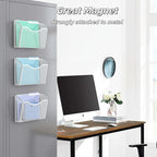 MINDEPOT Magnetic Wall File Organizer, Hanging Wall Mounted File Folder Binder - Image 7