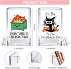 Vgrti Funny Black Cat 2 Pack Acrylic Cosmetic Pencil Pen Holder Cup, Emotional - Image 2