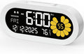 DOOMAY Digital Alarm Clock for Bedroom: Dual Alarm Bedside Clock VA LCD Display by DOOMAY