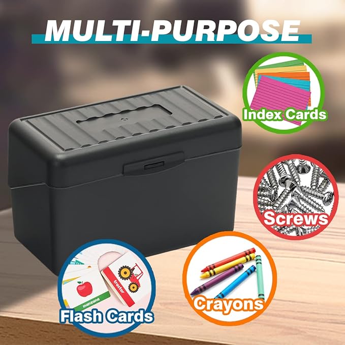 H4D Index Card Holder 3x5, Index Card Box Organizer Case, 3x5 Flash Note Card - Image 6