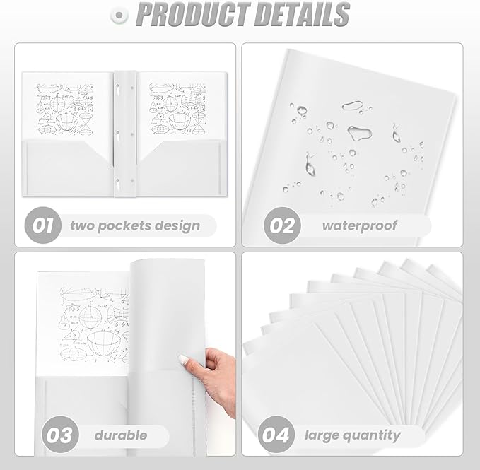 Lincia 100 Pcs Plastic Folders - Image 3