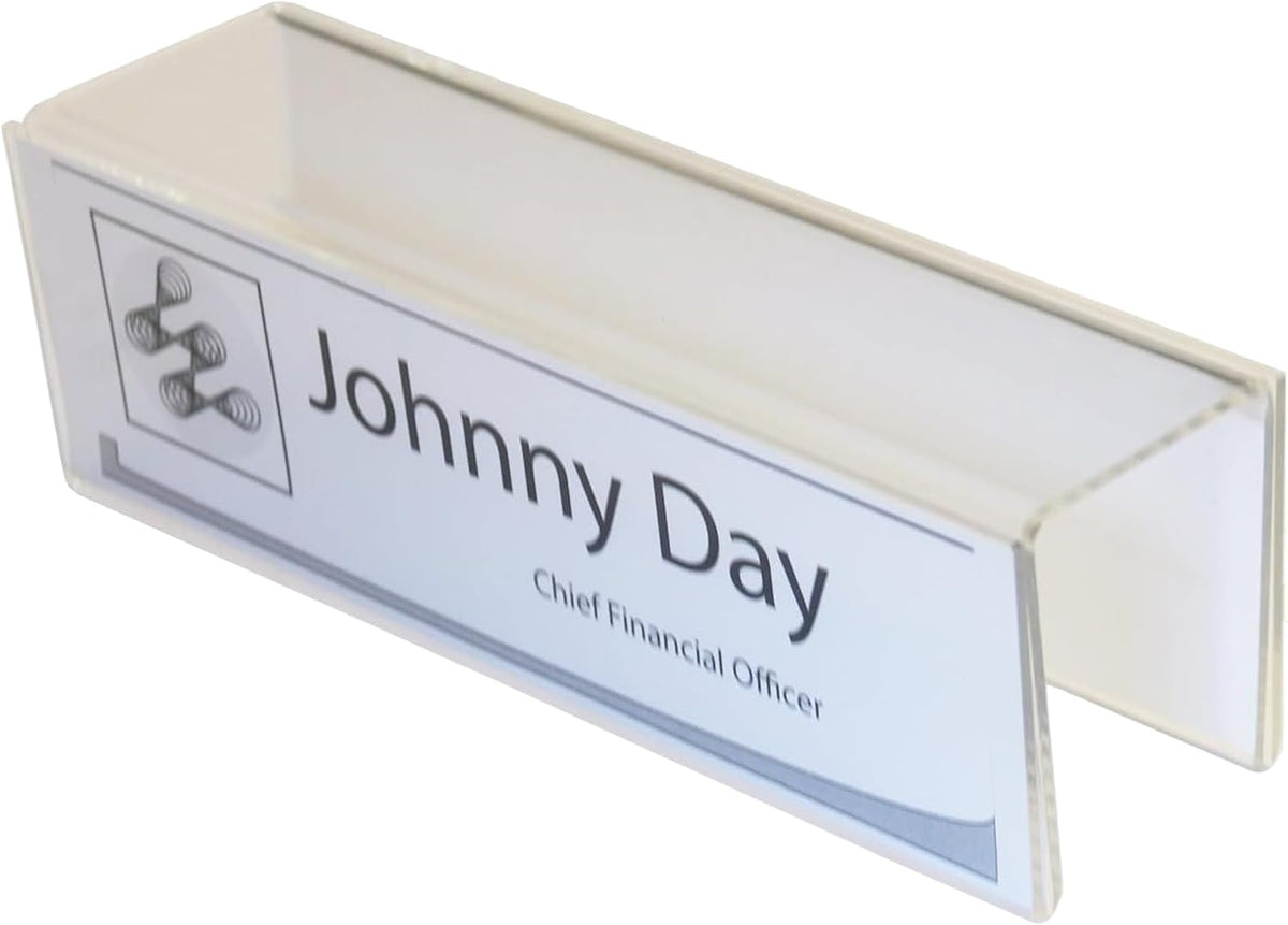 20-Pack 8.5" x 2.5" Acrylic Name Plates