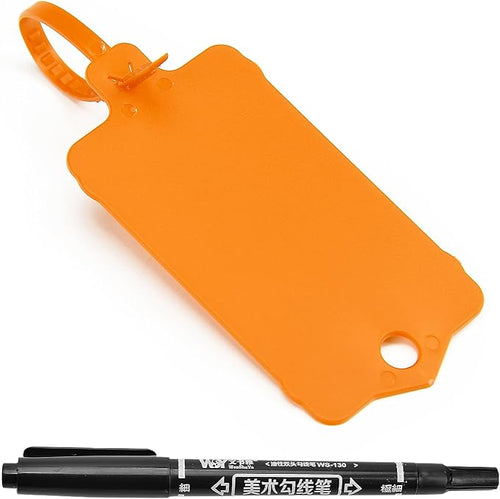 100pcs Blank Plastic Tags for Labeling Reusable Hanging Tags Ties Key Tag by LeadSeals