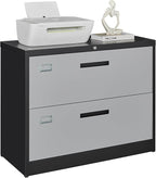 Letaya File Cabinet with Lock-Lateral 2 Drawer Metal Filing by LetayaMetalCabinets