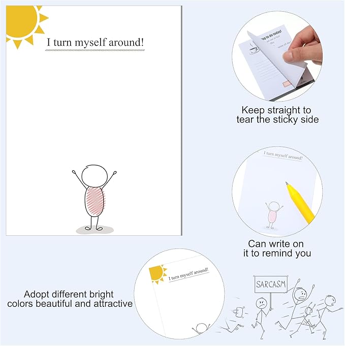 Funny Notepads with Sayings Sticky Funny Office Supplies to Do List Sarcastic - Image 3