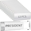 Therwen 12 Pcs Aluminum Office Name Plate Holder