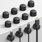 Lamicall 12Pack Rotatable Cord Organizer, Desk Office Nightstand Accessories by Lamicall