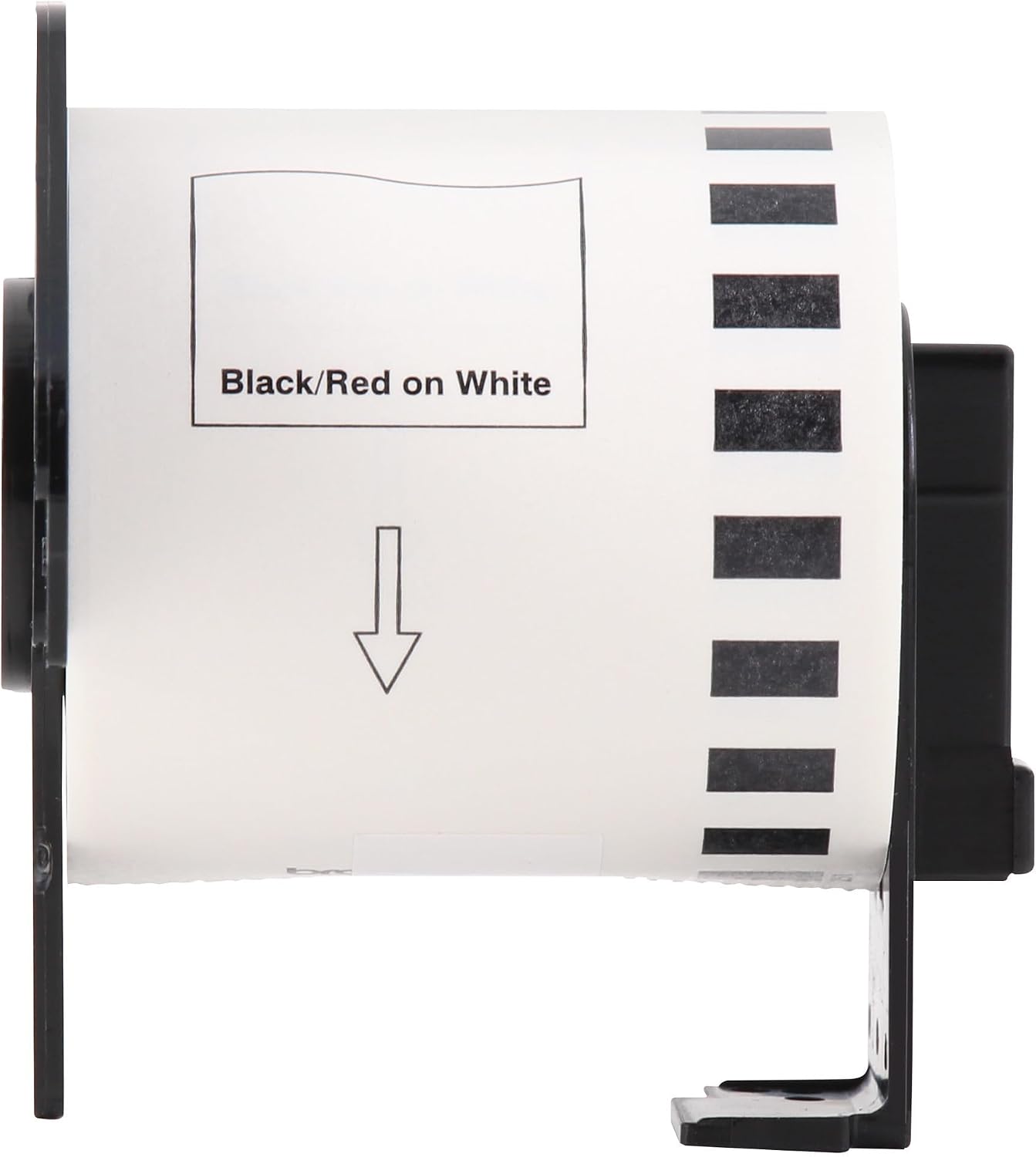 Brother Genuine DK-22513PK Continuous Length Replacement Labels, Black/Red Label on White Paper Tape, Engineered with Excellence, 2.4” x 50 feet, (3) Rolls per Box (DK22513PK)