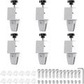 PATIKIL 6 Pcs 1/8"to 1/2" Adjustable Desk Divider Partition Clips, Aluminum by PATIKIL