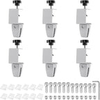 PATIKIL 6 Pcs 1/8"to 1/2" Adjustable Desk Divider Partition Clips, Aluminum by PATIKIL