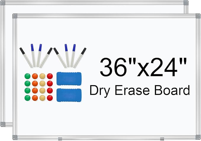 H-Qprobd White Board 36" x 24" Dry Erase Board by H-Qprobd