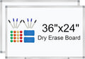 H-Qprobd White Board 36" x 24" Dry Erase Board by H-Qprobd