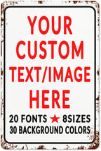 Custom Sign Personalized Custom Metal Sign, Customize by Custom