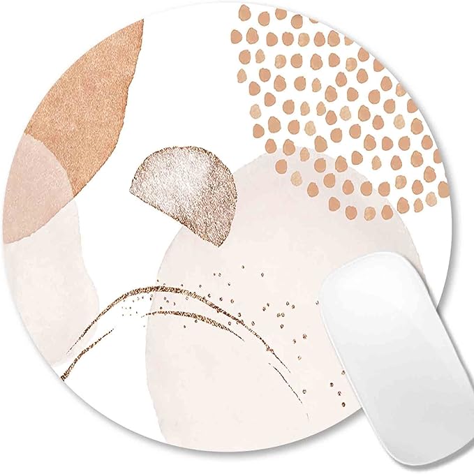 IMAYONDIA Round Abstract Mouse Pad, Circular Luxury Mouse Pad by IMAYONDIA