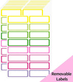STARLIBOO Removable Labels, Removable Colored Labels Stickers, 1x3 Inch by STARLIBOO