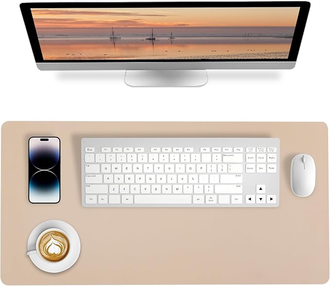 Bloss Leather Desk Mat, Mouse Pad, Waterproof Small Desk Pad, Desk Matt by Bloss