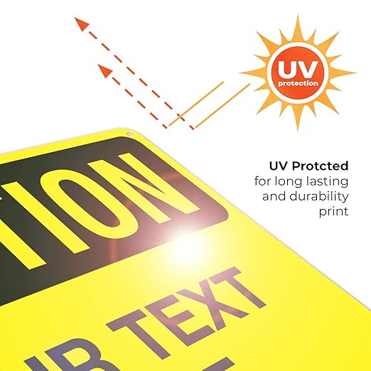 Custom Caution Sign, OSHA Sign, 10x14 Inches, Rust Free .040 Aluminum, Fade - Image 7