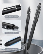 STAGEEK Black Gel Pens, Quick Dry Black Ink Pens - Image 3