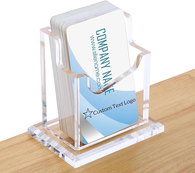HJX Custom Business Card Holder Desk-Personalized Engraved Wooden Business Card by Unknown