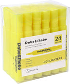 Dabo&Shobo Yellow highlighter, 24 Pack -bright color, chisel tip, by DaboShobo