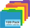 File Folder, HERKKA 120 Pack 1/3 Cut Tab File Folders, Colored File Folders by HERKKA