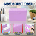 H4D 3x5 Index Card Holder with 100 Heavyweight Ruled Index Cards and 25 Plastic - Image 3