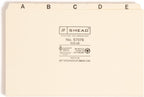 Smead Card Guide, Plain 1/5-Cut Tab (A-Z), 8"W x 5"H, Manila, 25 per Set (57076)