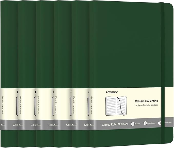Comix 6 Pack Lined Journal Notebooks by Comix