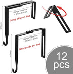 Amylove 12 Pcs Adjustable Cubicle Hanger Universal Partition Metal Cubicle - Image 2