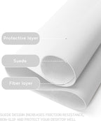 YSAGi Non-Slip Leather Desk Pad Long Size, Waterproof Laptop Computer Desk - Image 3