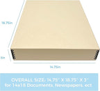 Lineco Museum Archival Storage Box, 14.75x18.75x3 in. Drop Front Design. - Image 3